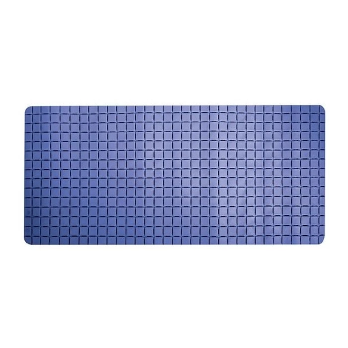 Tapis Fond de baignoire antidérapant Caoutchouc QUADRO 36x76cm Bleu Foncé MSV
