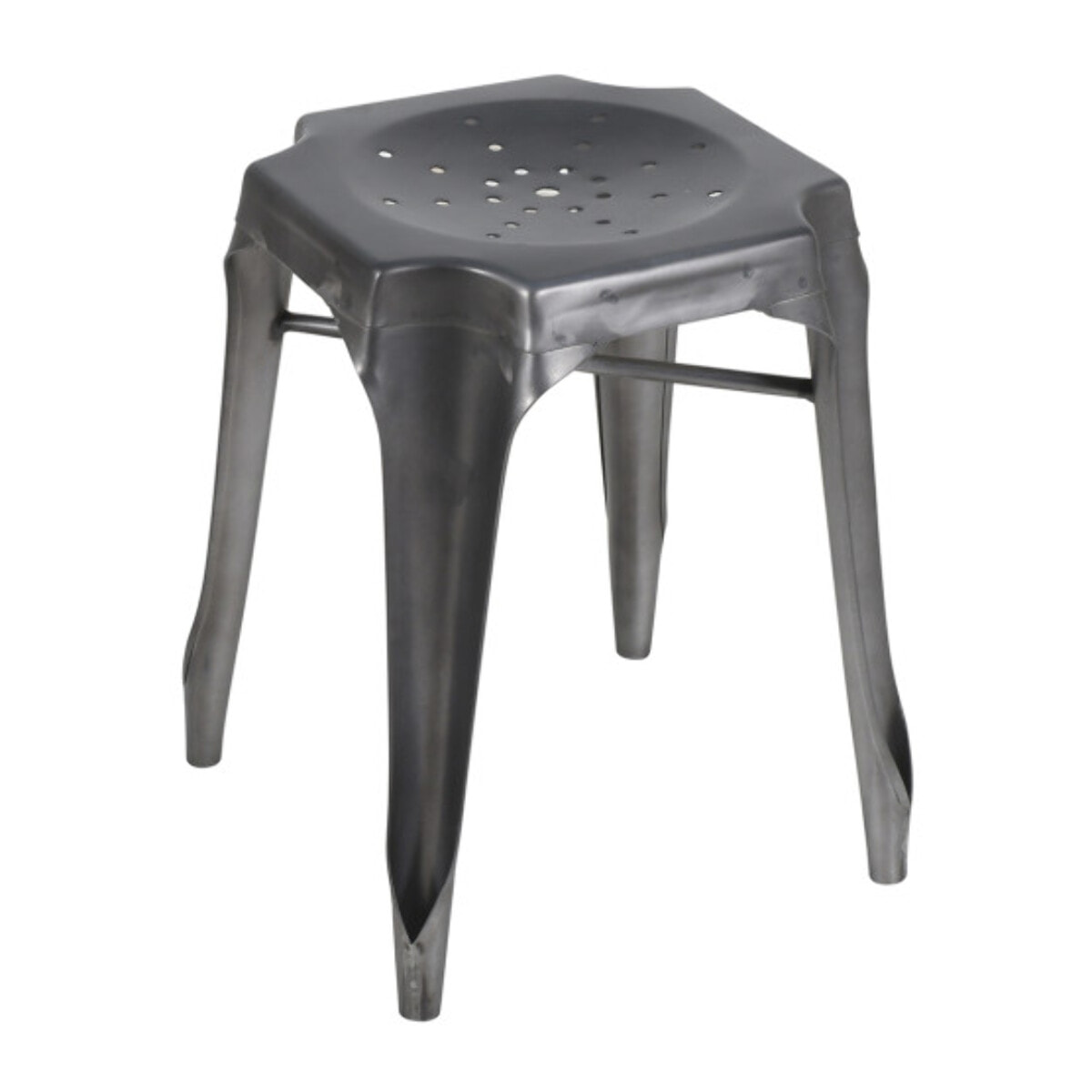 Tabouret en métal noir au style Industriel - STEAL