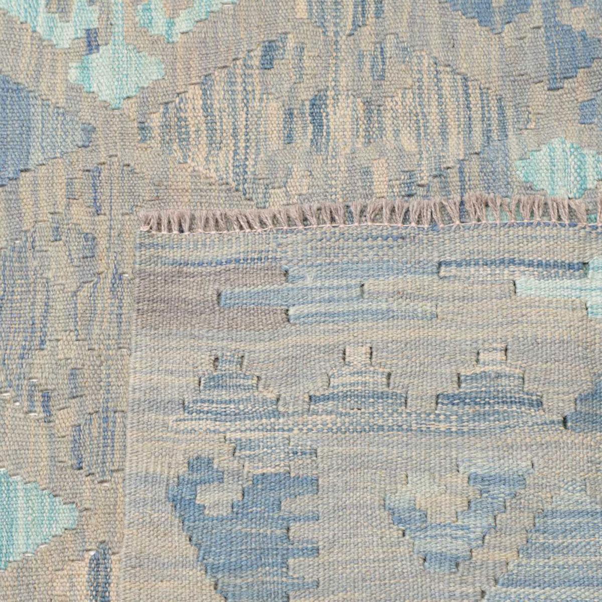 Tapis kilim au motif géométrique, tissage plat naturel, OJAG