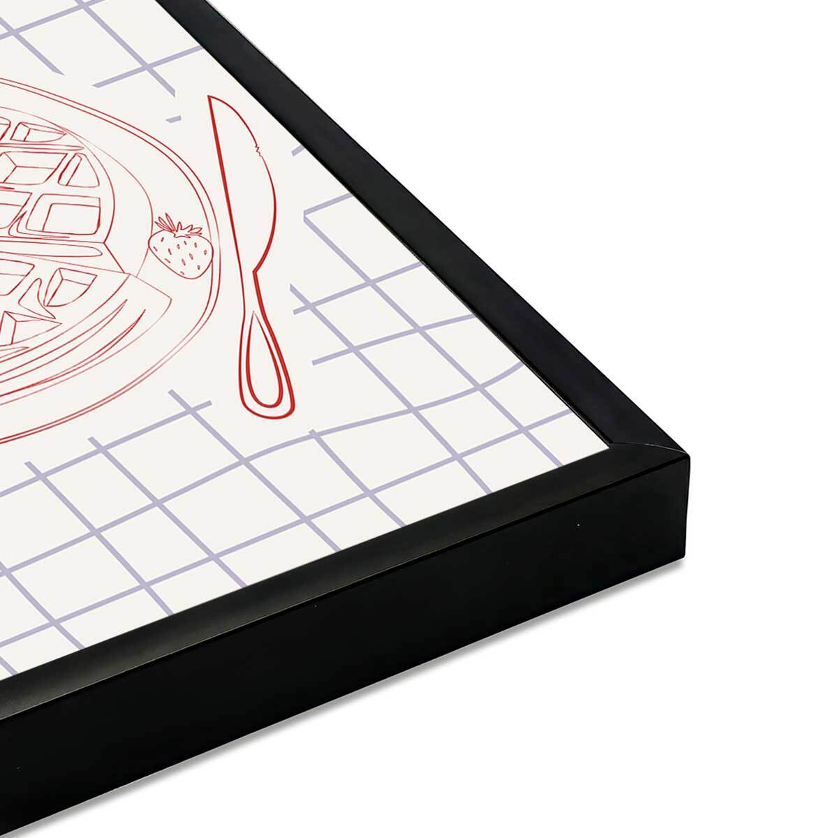 Affiche encadrée bon appétit cuisine Affiche + cadre en métal - Noir