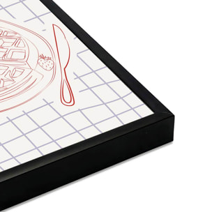 Affiche encadrée bon appétit cuisine Affiche + cadre en métal - Noir