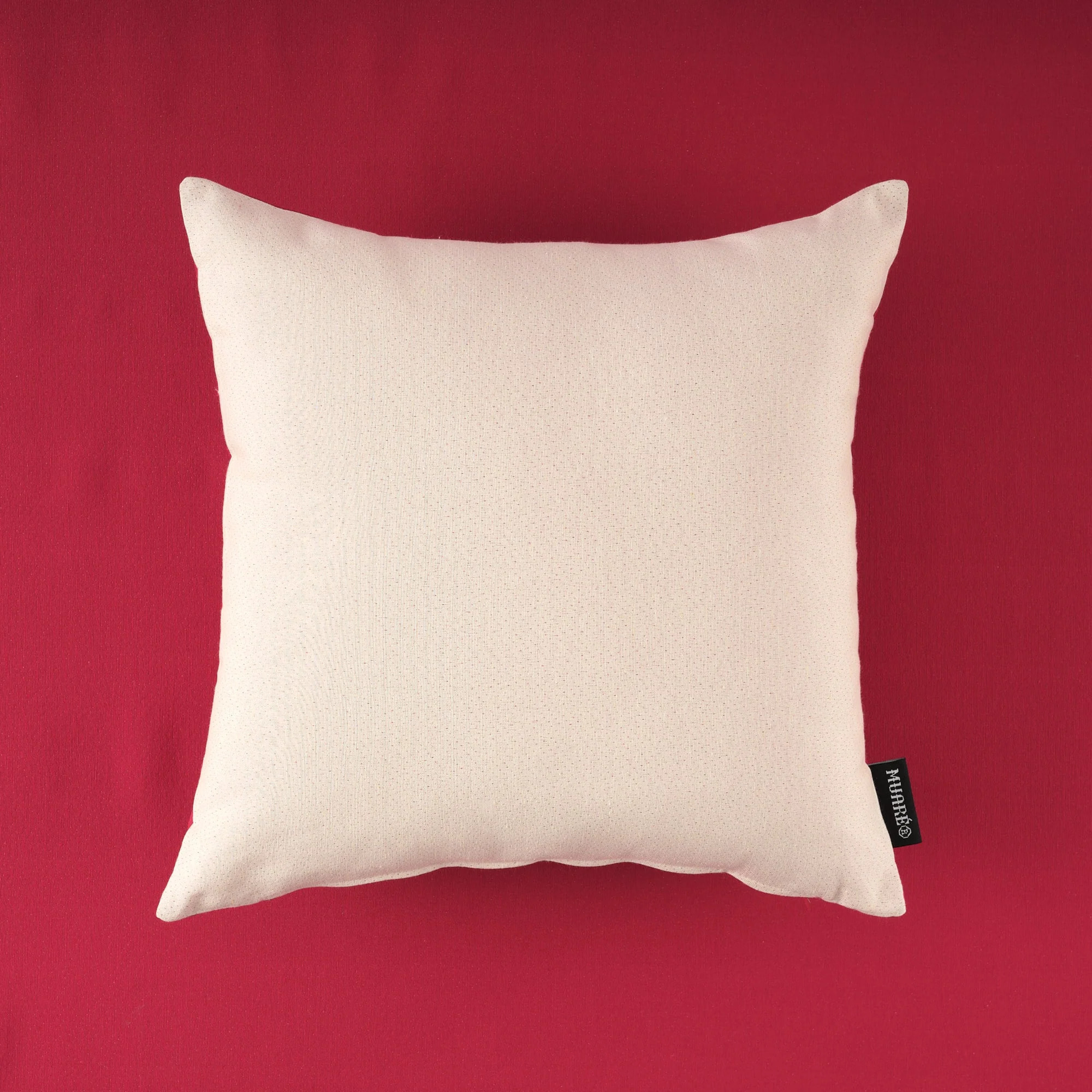 Housse de coussin jacquard réversible 45x45 cm ROUGE UNI