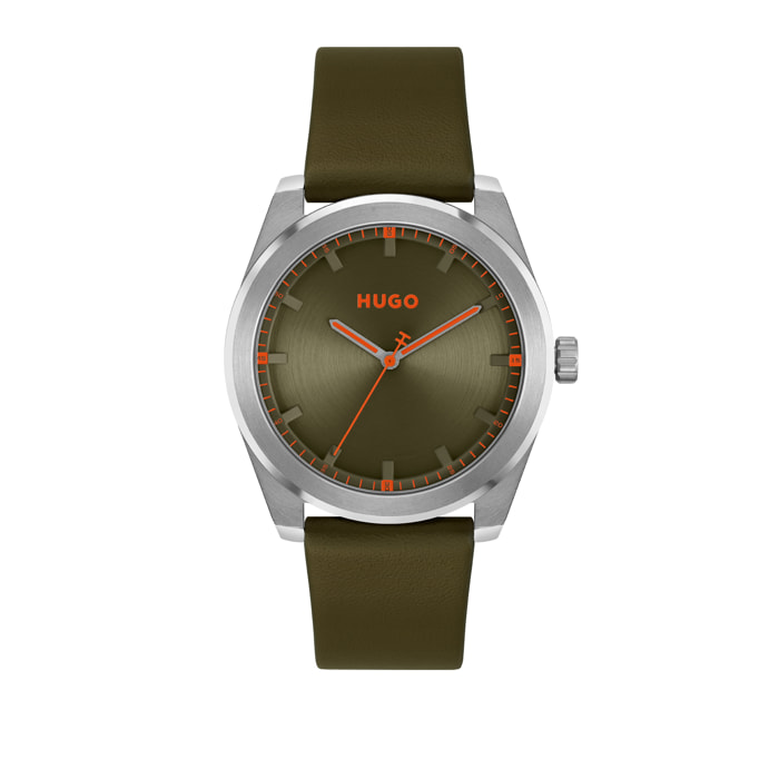 Reloj Hugo 1530351 Hombre Analogico Cuarzo con Correa de Piel