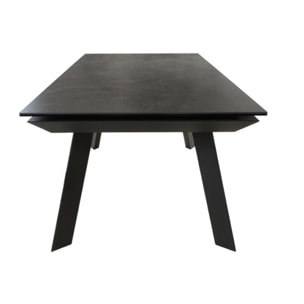 Table extensible plateau céramique gris anthracite 160/240 cm - MARKUS
