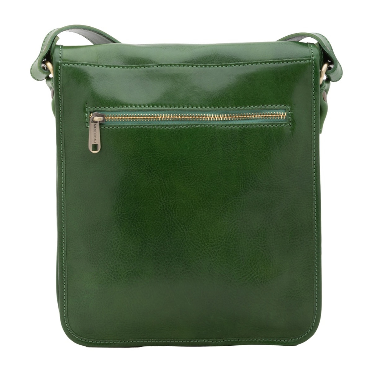 Borsa a tracolla uomo in vera pelle - Modello False - Made in Italy - 29.0 x 24.0 x 9.0 cm