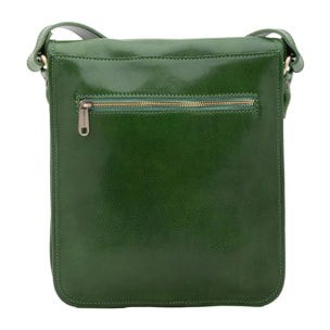 Borsa a tracolla uomo in vera pelle - Modello False - Made in Italy - 29.0 x 24.0 x 9.0 cm