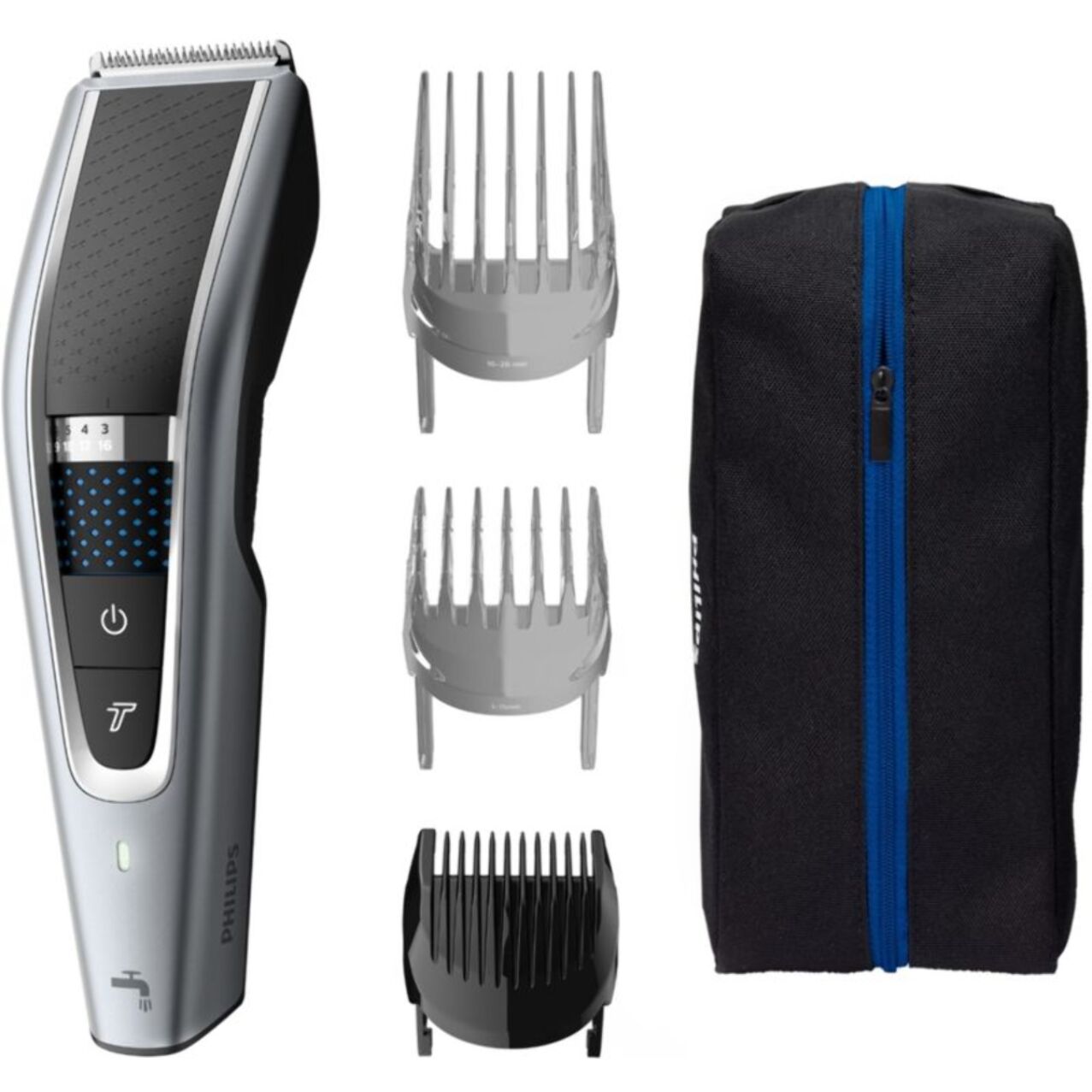 Tondeuse multi usages PHILIPS HC5630/15, molette réglable, 28 hauteurs de coupe, précision 1 mm, autonomie 90 mn