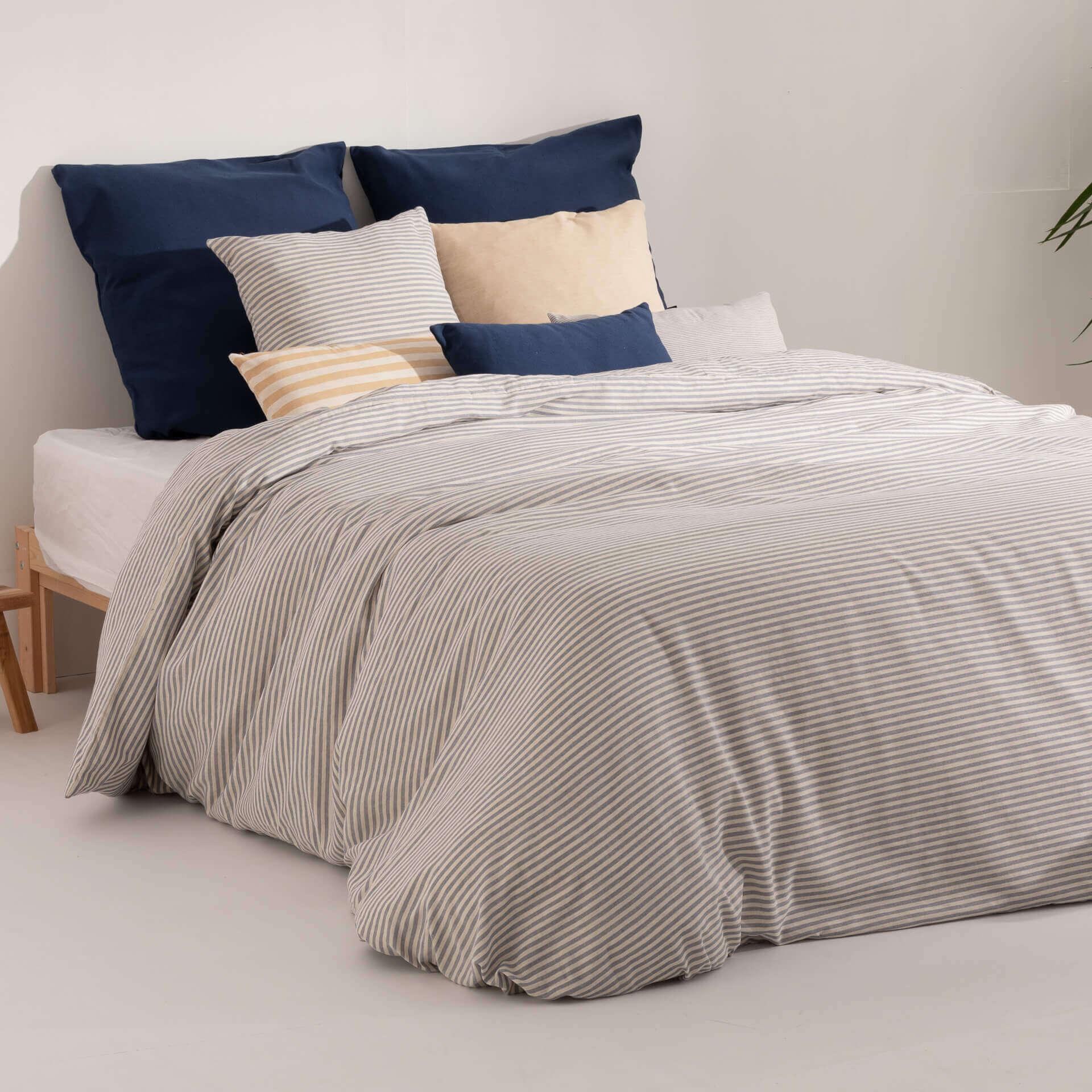 Housse de couette jacquard Jávea Moyen Bleu