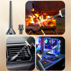 Aspirador y soplador de mano 5 en 1, con 5.000 pa, bateria de 2000mAh.