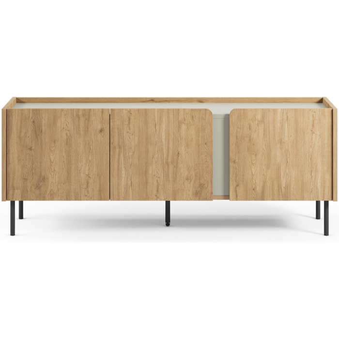 Meuble TV 3 portes bicolore - INGO