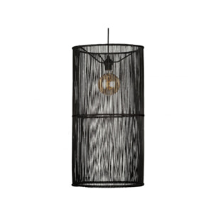 Suspension cylindrique H.74 cm bambou noir - FIGANIERES 688