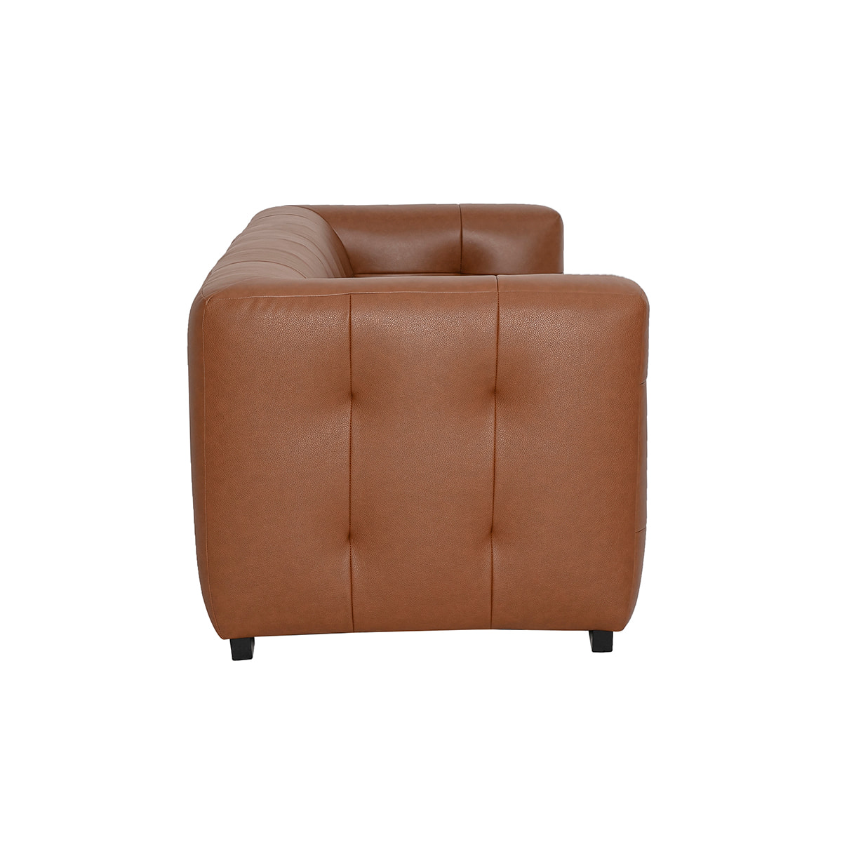 Canapé design 3 places en cuir marron CORTO