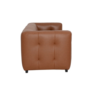 Canapé design 3 places en cuir marron CORTO