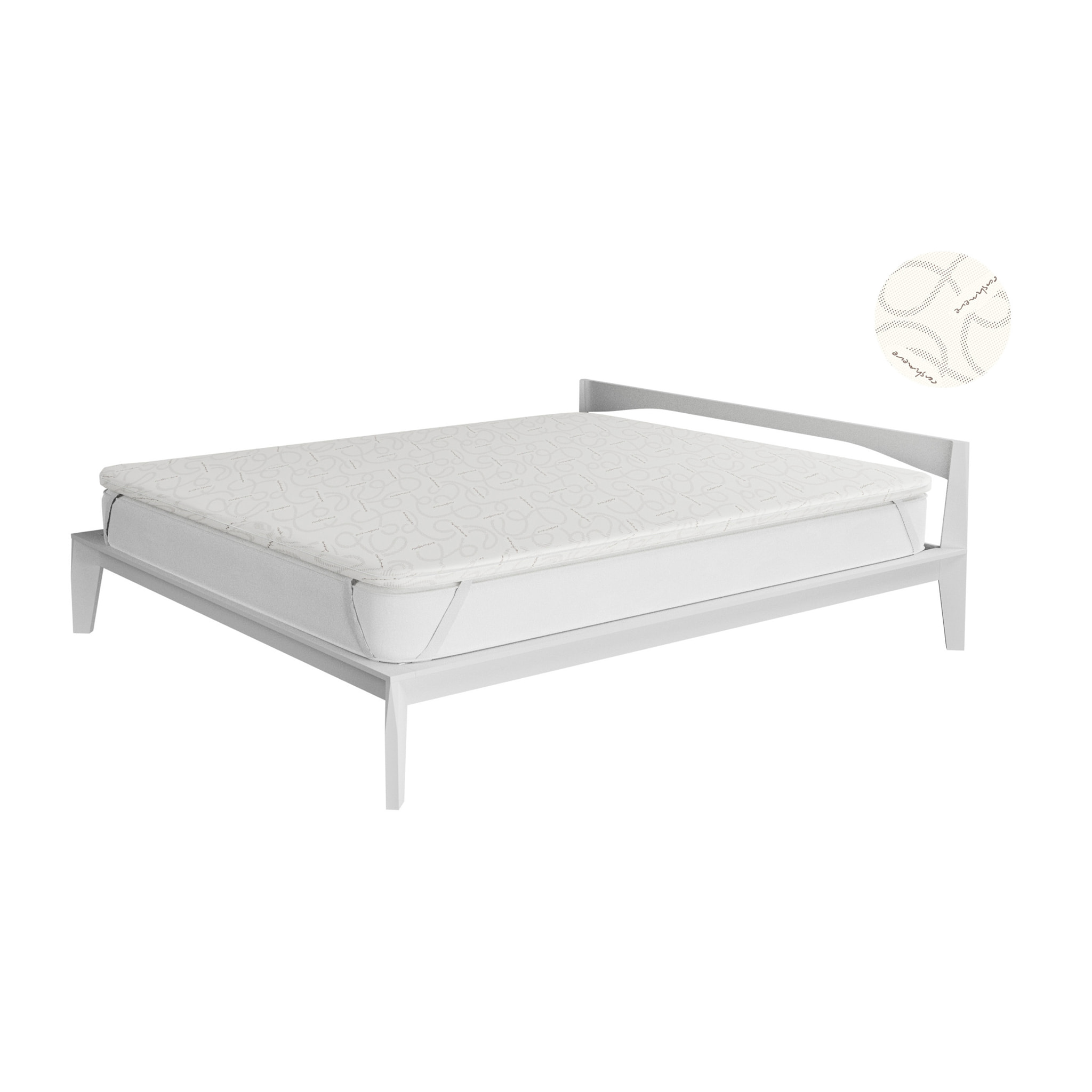 TOPPER MEMORY CON FODERA CASHMERE MATRIMONIALE