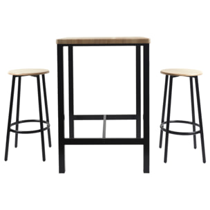Table Mange Debout Et 2 Tabourets Loka