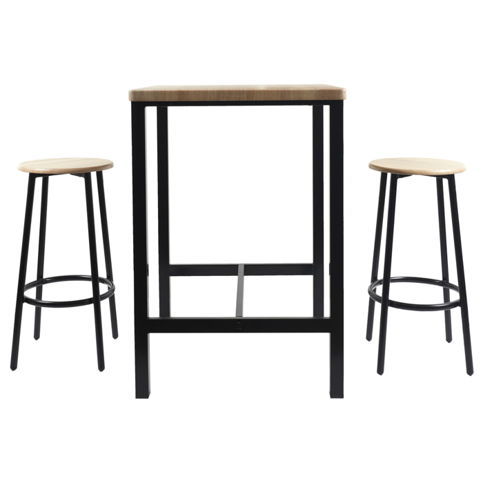 Table Mange Debout Et 2 Tabourets Loka