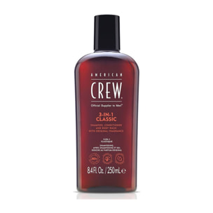 AMERICAN CREW 3 In 1 Classic Shampoo - Conditioner - Body Wash 250ml