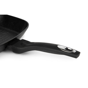 Poêle grill 28 × 28 cm Excelsa – Ecoenergy, Aluminium Noir