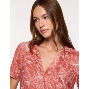 Camisa Manga Corta Naranja - Bajui