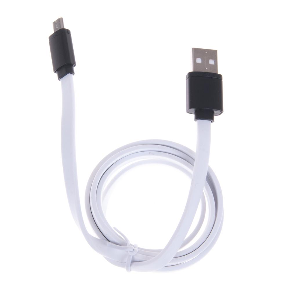 CABLE MICRO USB A USB BLANCO/NEGRO