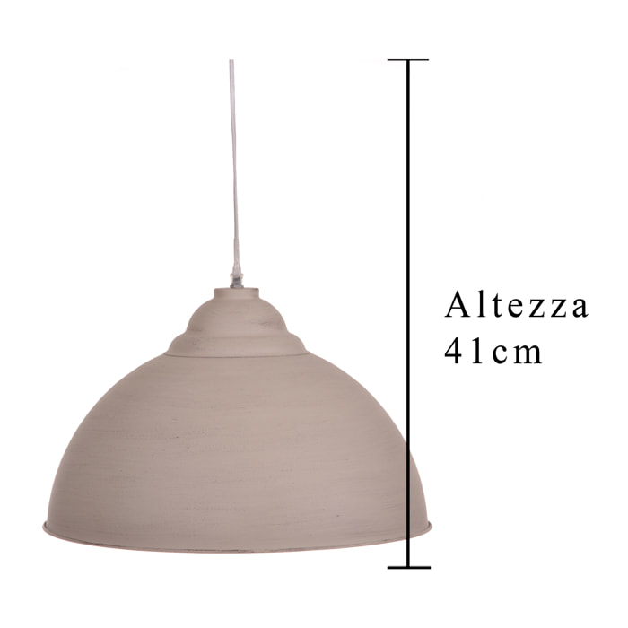 Lampadario. Altezza 41 Cm - Pezzi 1 - 41X27X41cm - Colore: beige - Bianchi Dino - Lampade E Lampadari