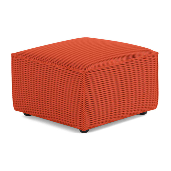 Arty - pouf d'appoint - en tissu mailles 3D - Orange