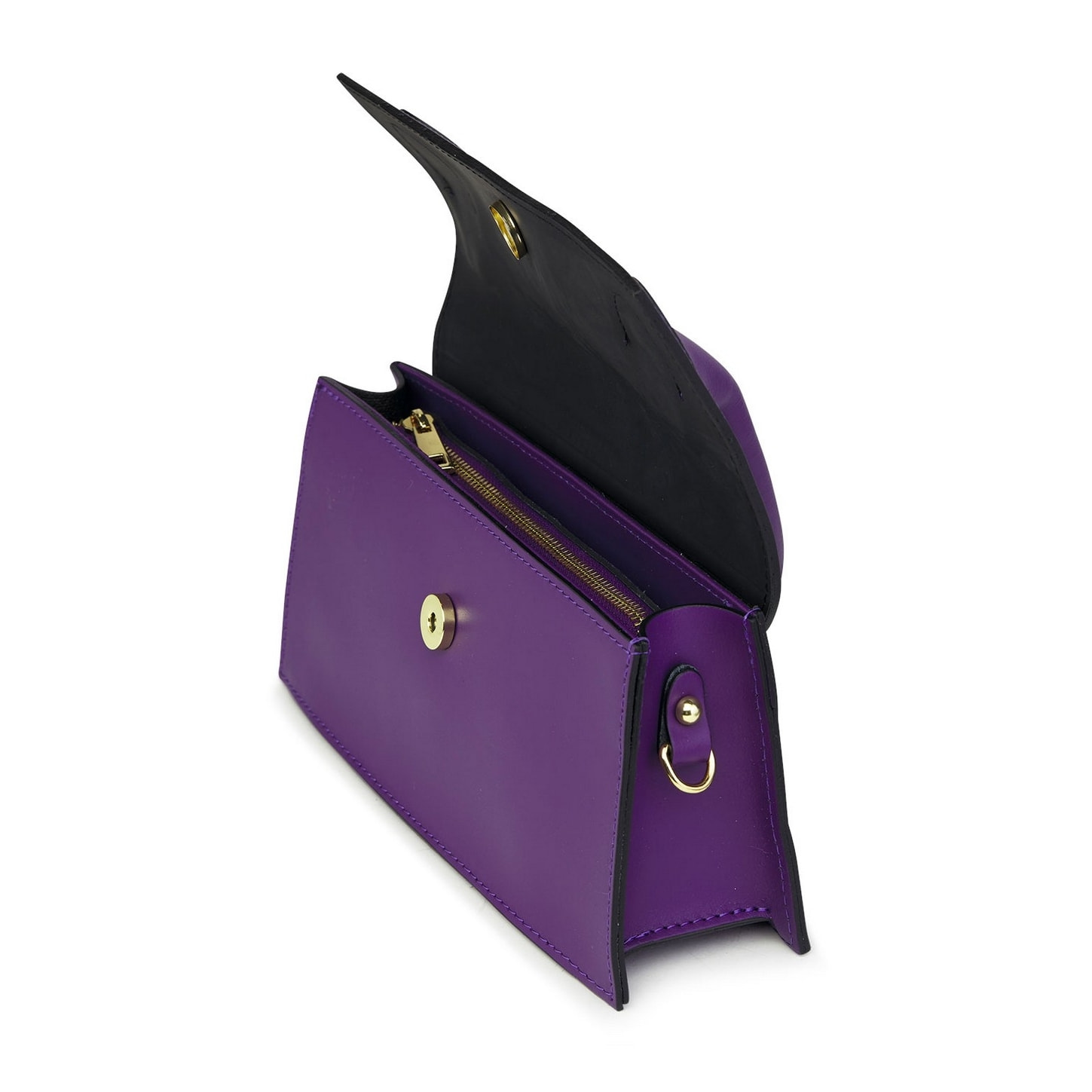 Borse Donna colore Viola-in pelle Made in Italy 22x18x8cm