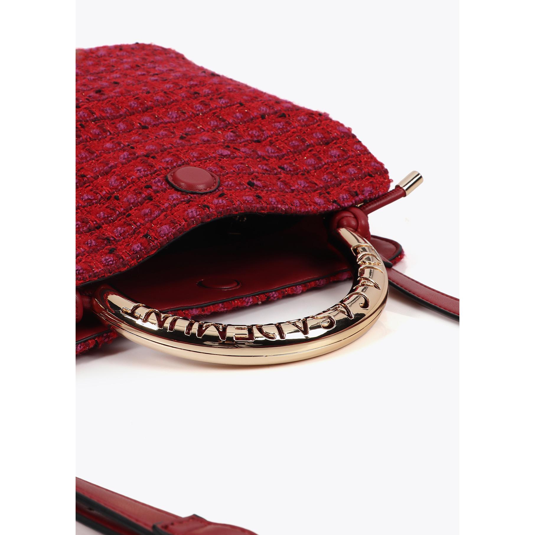 Borsa a tracolla Tweed con manico metallico personalizzato