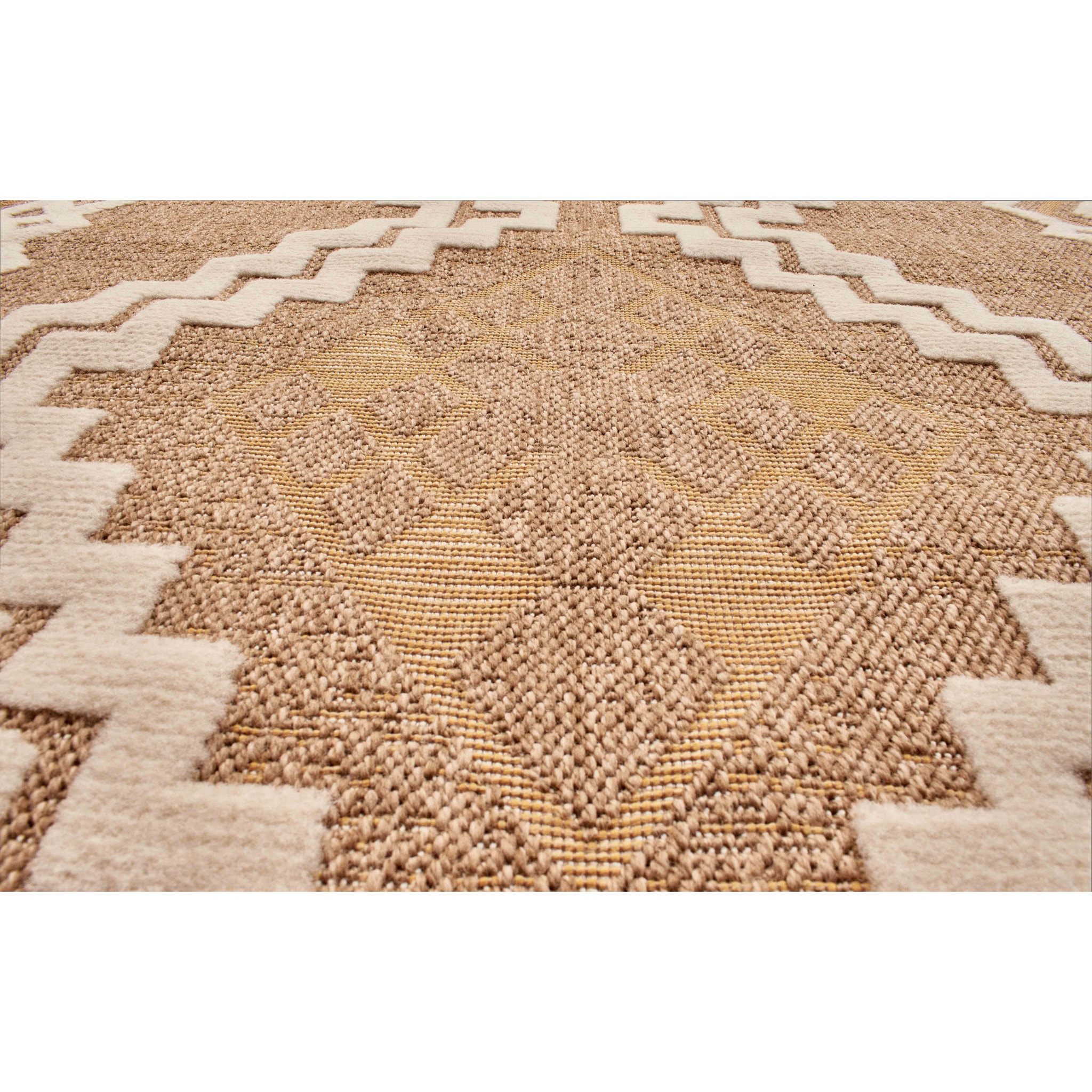 Tulum - Tapis jute motif traditionnelle