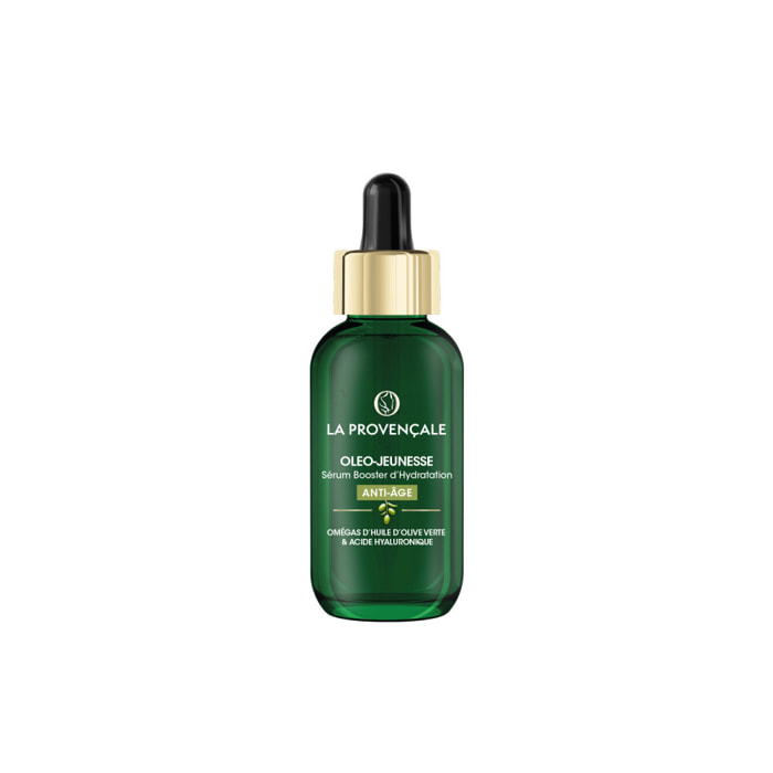 La Provençale Oleo-Jeunesse - Sérum Booster d'Hydratation Anti-âge - Omégas d'huile d'Olive verte & Acide hyaluronique - Tous ty