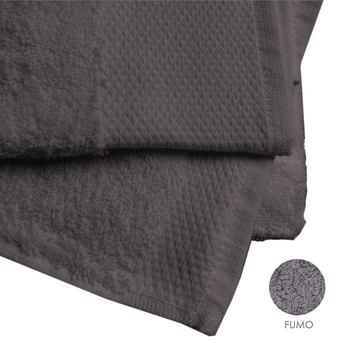 Set salvietta 3 pezzi 60x110 cm fumo