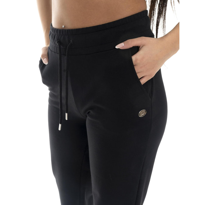 Pantalón palazzo de mujer sin forro polar Leone Basic
