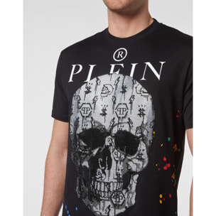 PHILIPP PLEIN T-shirt Round Neck SS with Crystals