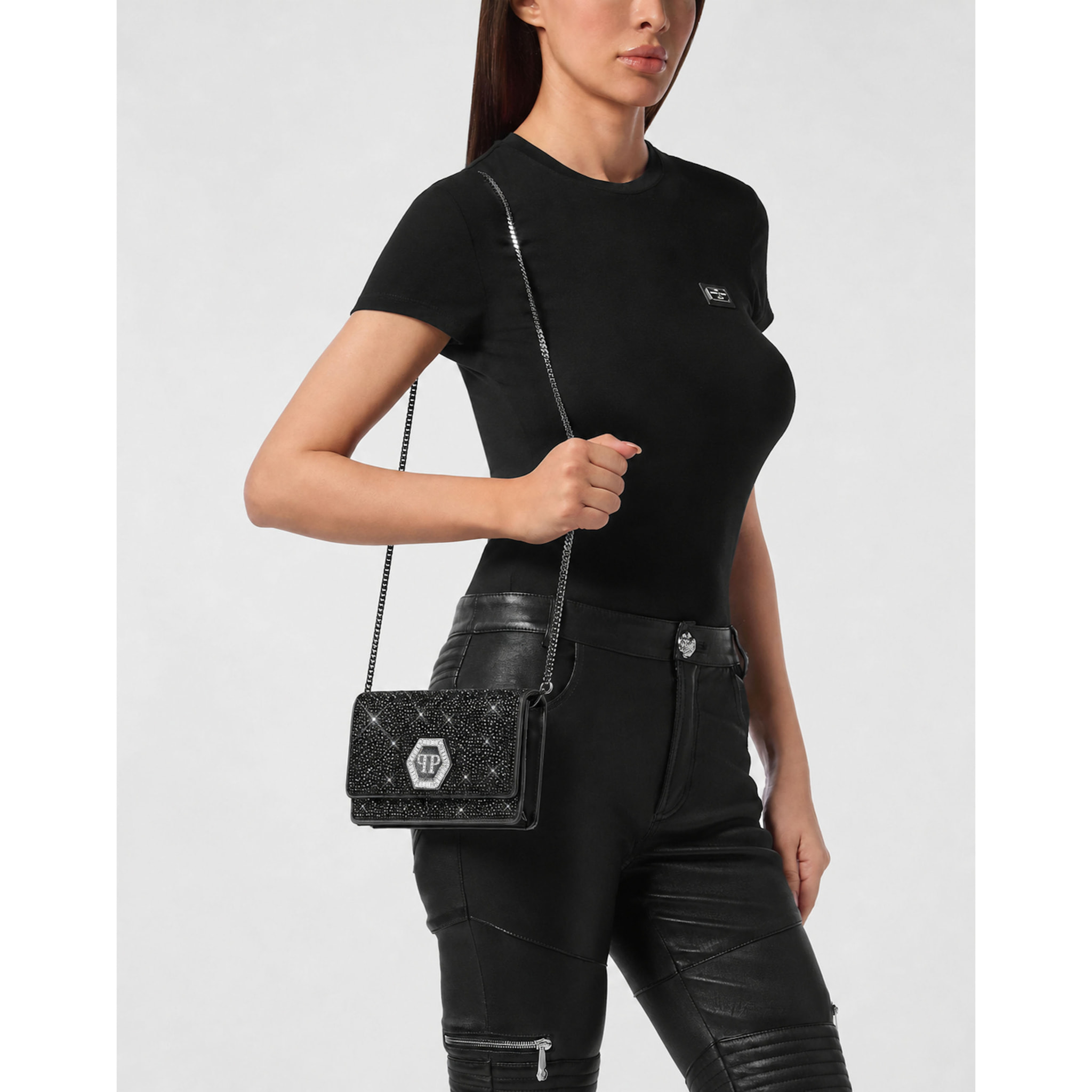 PHILIPP PLEIN Bolso con solapa HEXAGON
