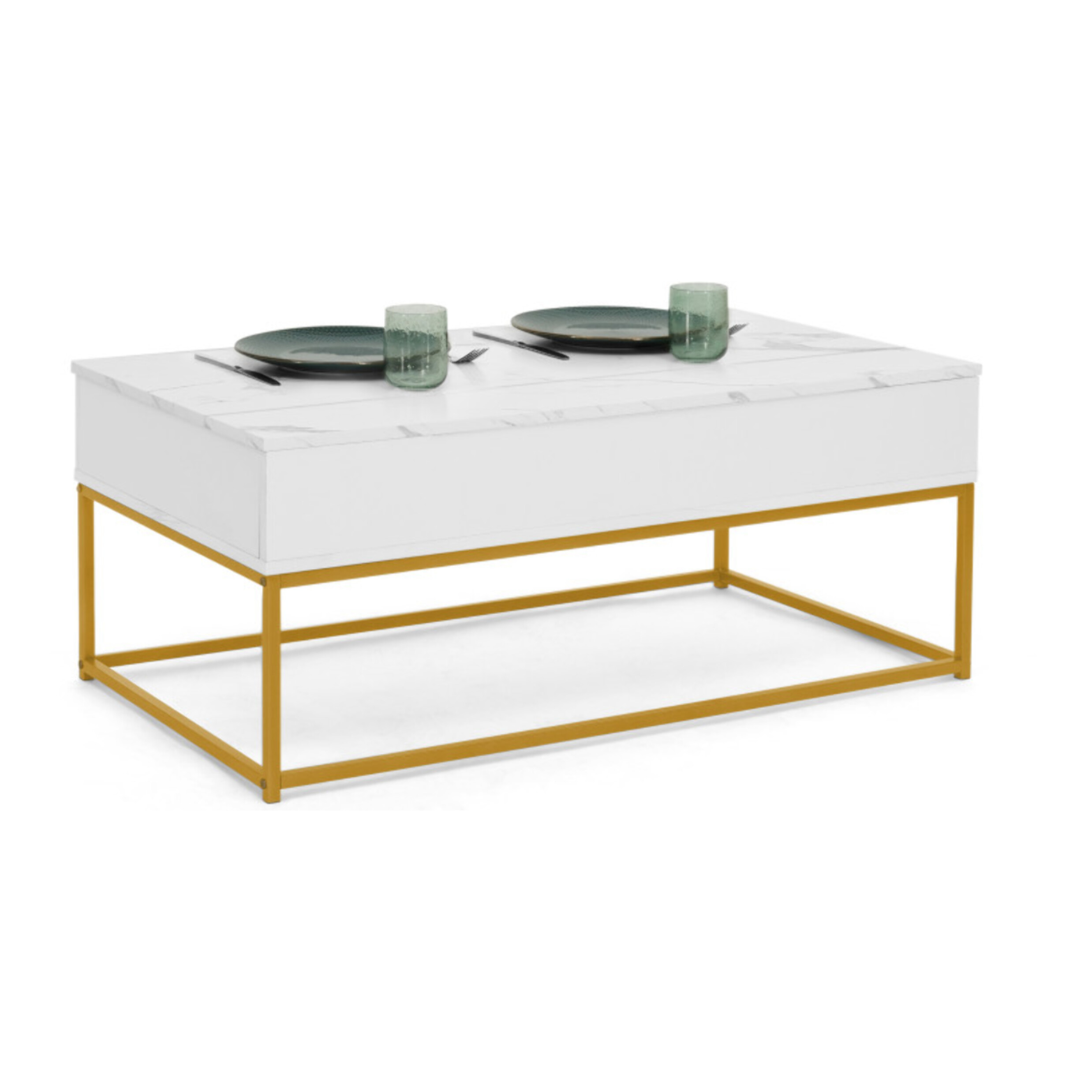 Table basse Glam avec plateau relevable