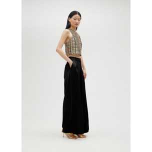 Pantaloni a palazzo con pinces
