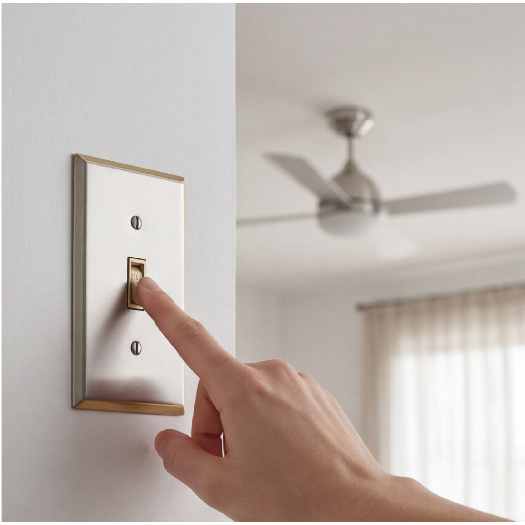 Forlight Ventilador IP20 Borneo E27 15W Niquel Santinado Blanco