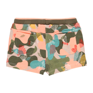 Bermudas felpa camuflaje de bebé niña