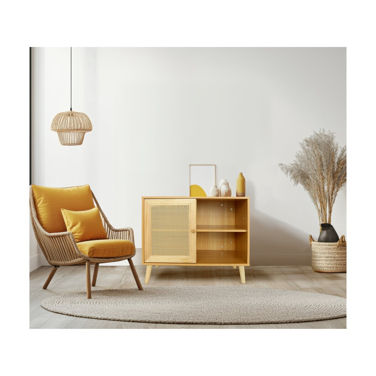 Buffet en bois "Iguane" - 80 x 40 x 66 cm - Marron