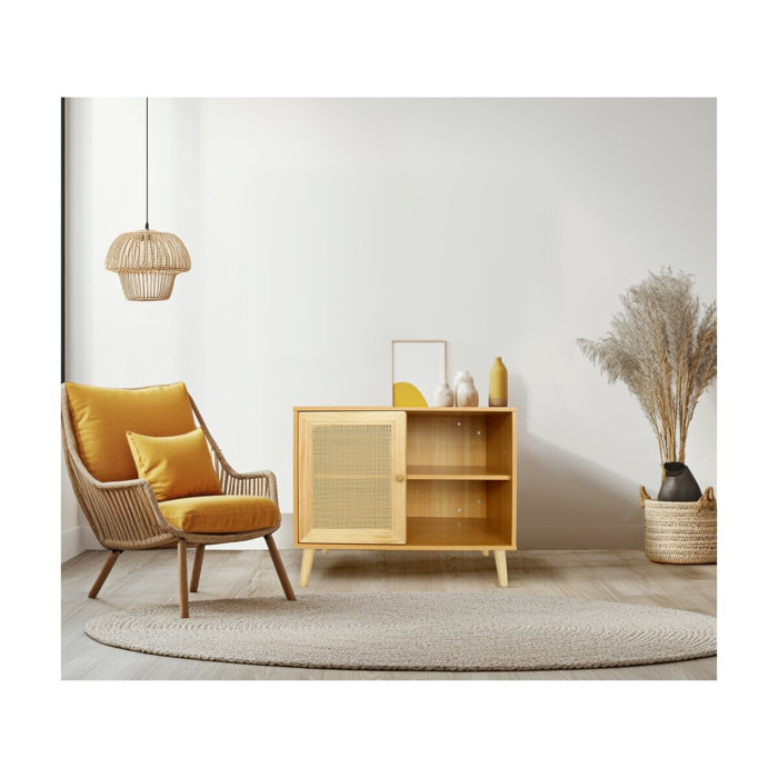 Buffet en bois "Iguane" - 80 x 40 x 66 cm - Marron