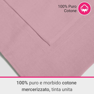 Coppia Federe 3 volani IPERSAN Puro Cotone Malva