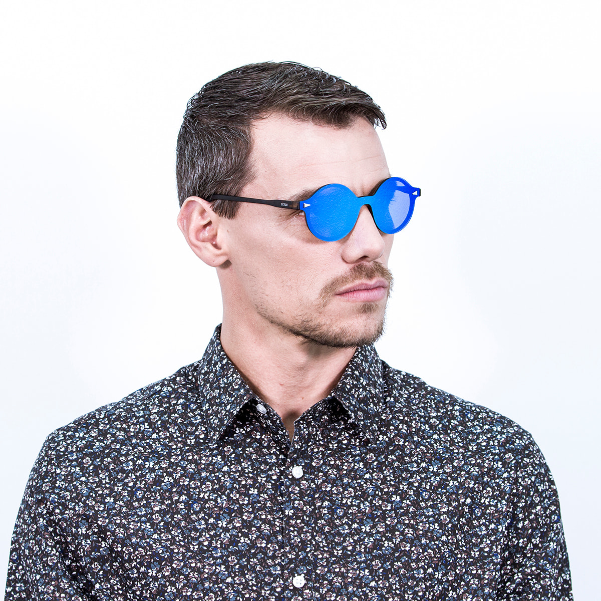 Gafas de sol PALO ALTO PORTLAND - Mate demi marrón y revo azul cielo / Plana