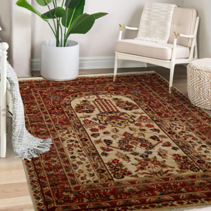 Tapis d'orient Fait main PRESTIGE JIHANGIR 73 1A2T Beige 125x130 en soie