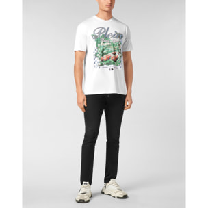 PHILIPP PLEIN Camiseta de cuello redondo y manga corta D AZUR