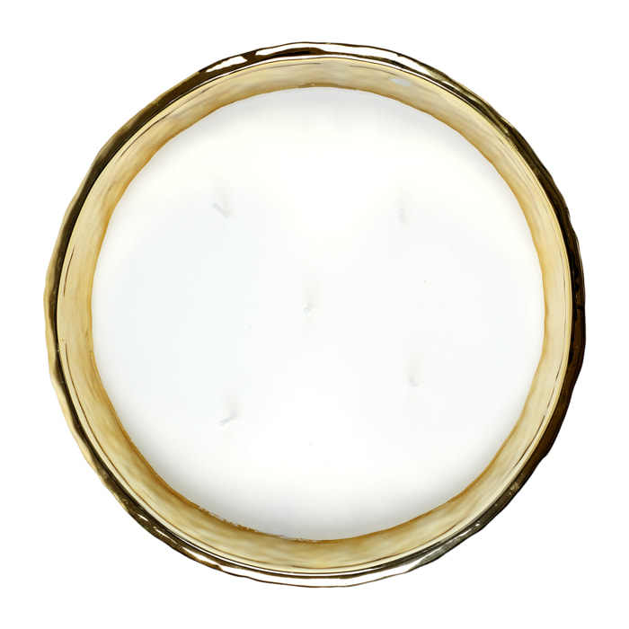 Bougie Parfumee Martelee Doree 5 Meches D21cm
