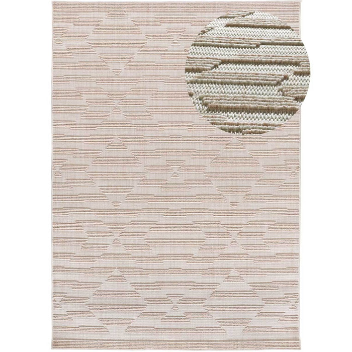 ELEMENT Alfombra en estilo étnico con relieve de color visón, varias medidas disponibles.