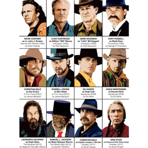 Affiche - Western Movie Characters - Olivier Bourdereau