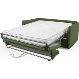 Canapé convertible express déhoussable 3 places en velours - GINA