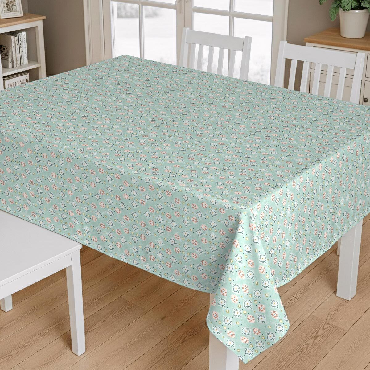 Nappe anti-taches Africa - 100% coton - turquesa