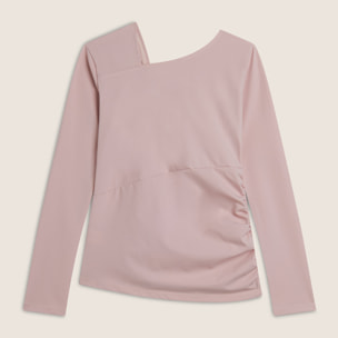 Maglia manica lunga in jersey dal taglio asimmetrico